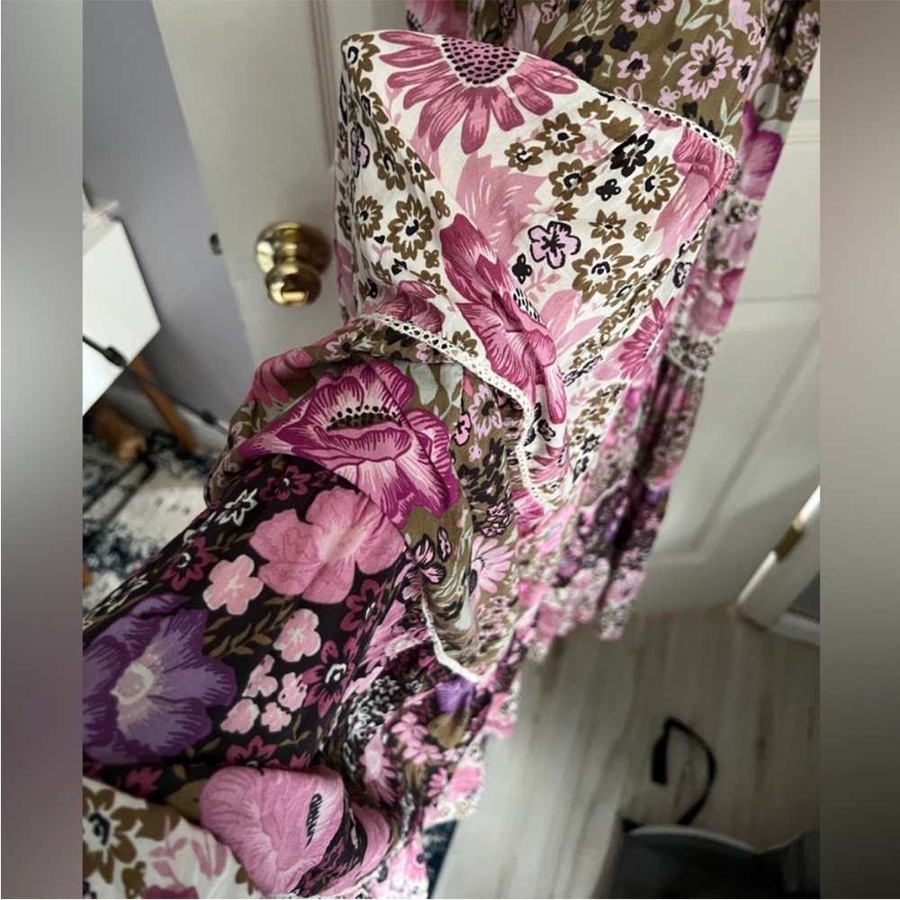 Spell Floral Patchwork Maxi Dress - Pink and Purple - Picture 8 of 16